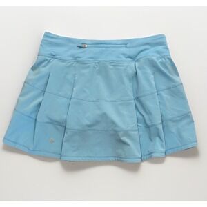 Lululemon Pace Rival Skirt With Shorts Skort, Light Teal Blue, Size 6 - Stain*